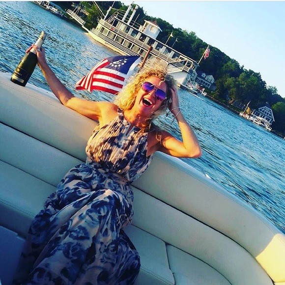 Little Mistress Londonhalter maxi dress NWT